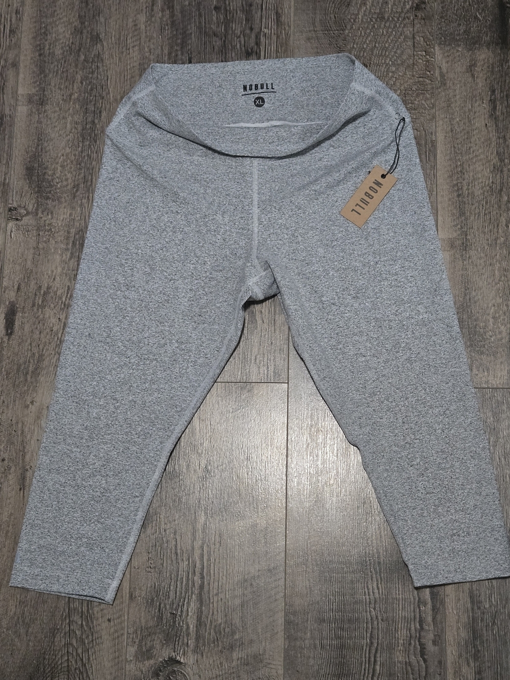 NOBULL Light Gray Heather High-Rise Cropped Leggings